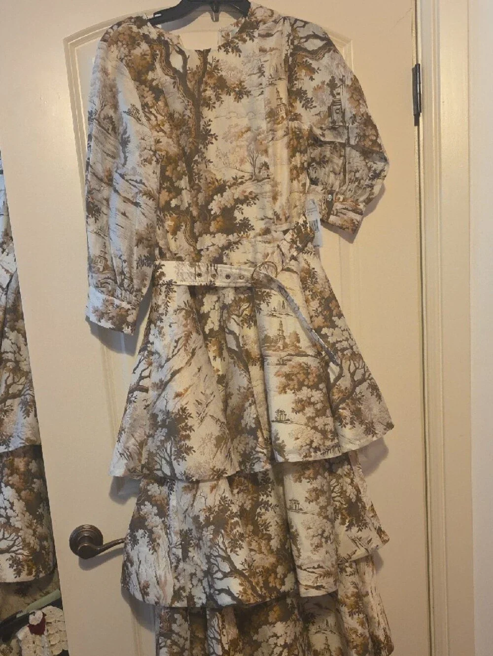 Mestiza Rhonda  Midi Convertable Dress in Cream and Brown - Picture 9 of 12